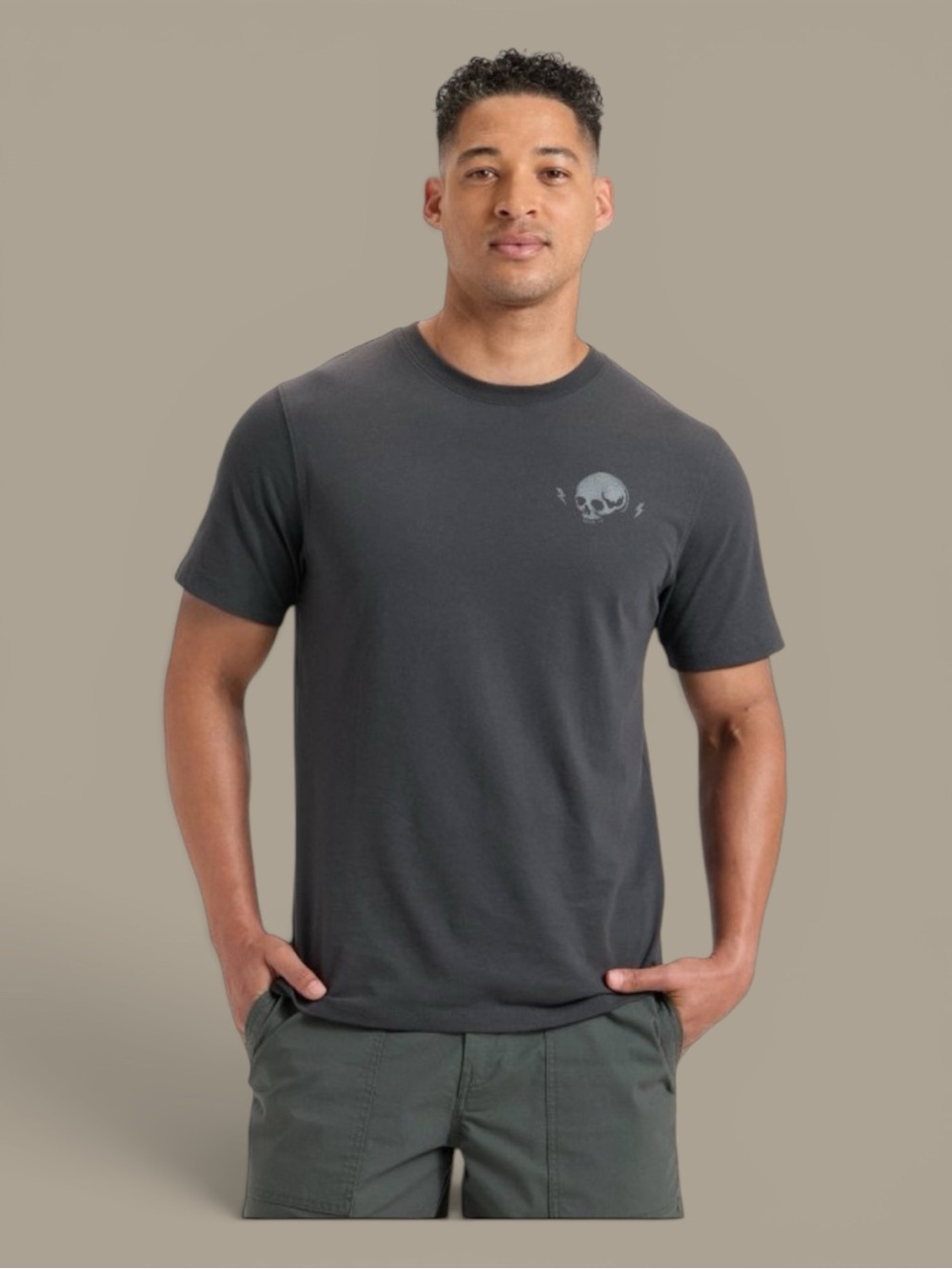Goodfellow & Co Charcoal Short-Sleeve Skull Graphic Tee XL NWT
